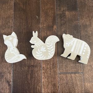 3 NWOT little wooden critters